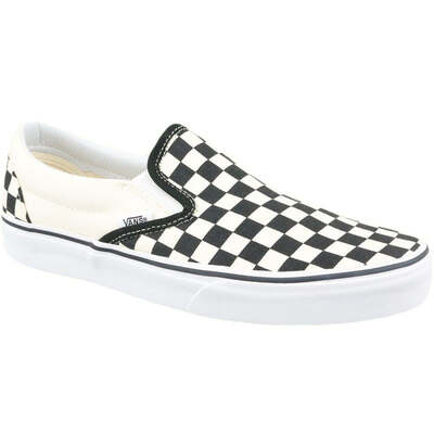Vans Mens Classic Slip-On Sneakers - Black/Beige