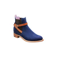 Alexandra - Navy Suede / Cedar Strap, 4.5