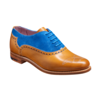 Gwen - Cedar Calf / Sky Blue Suede, 2.5