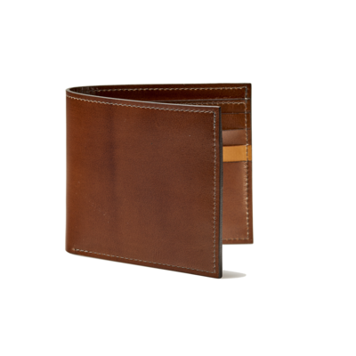 Bifold Wallet One Stripe - Dark Walnut Calf