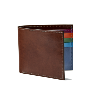 Bifold Wallet Multi Stripe - Ebony Handpainted