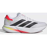 adidas Mens Running Duramo Speed 2 Trainers, White/Core Black/Lucid Red, Size 6, Men