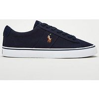 Polo Ralph Lauren Sayer Canvas Trainers, Navy, Size 6, Men