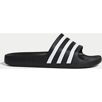 Adidas Adilette Aqua Striped Sliders Black