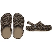 Crocs Kids' Classic Animal Print Clogs (11 Small-5 Large) Brown Mix