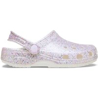 Crocs Classic Fantasy Glitter Clogs (11 Small - 3 Large) White Mix