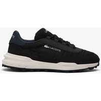 Lacoste Faux Leather Lace Up Trainers Black