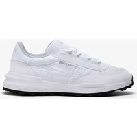 Lacoste Faux Leather Lace Up Trainers White