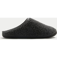 M&S Borg Mule Slippers Grey