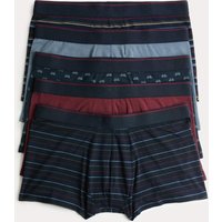 M&S 5 Pack Cotton Stretch Cool & Fresh™ Hipsters Navy Mix