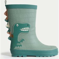 M&S Kids' Wellies (4 Small - 2 Large) Green Mix