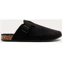 M&S Buckle Mule Slippers Black
