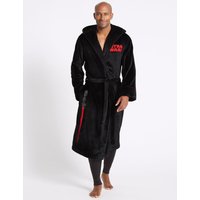 M&S Star Wars™ Fleece Dressing Gown with Belt Black Mix