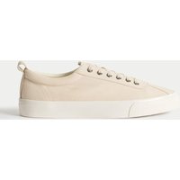 M&S Twill Pumps Ecru