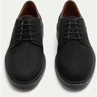 M&S Suedette Derby Shoes Black