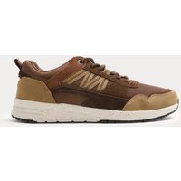 M&S Suede Hiker Trainers Brown Mix