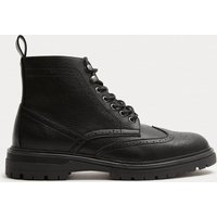 M&S Brogue Chukka Boots Black