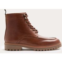 M&S Leather Side Zip Casual Boots Tan