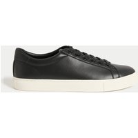 M&S Wide Fit Lace Up Trainers Black