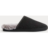 M&S Herringbone Mule Dark Grey