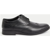 M&S Wide Fit Airflex™ Leather Brogues Black