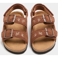 M&S Kids' Western Patterned Footbed Sandals (4 Small-2 Large) Brown Mix