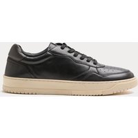 M&S Leather Lace up Trainers Black
