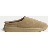 M&S Suede Mule Slippers Taupe