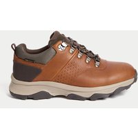 M&S Leather Waterproof Walking Shoes Tan