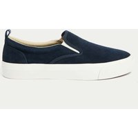 M&S Suede Slip-On Pumps Navy