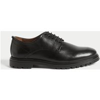 M&S Leather Derby Heritage Shoes Black