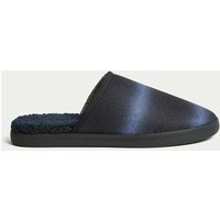 M&S Fleece Lined Mule Slippers with Freshfeet™ Navy Mix