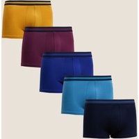 M&S 5 Pack Cotton Rich Cool & Fresh™ Hipsters Multi