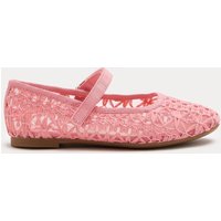 M&S Stitched Mesh Ballet Pumps (4 Small-2 Large) Pink Mix