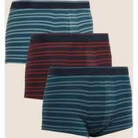 M&S 3 Pack Cotton Rich Cool & Fresh™ Hipsters Navy