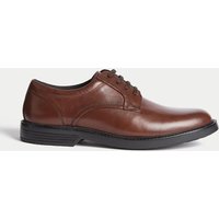 M&S Airflex™ Leather Derby Shoes Brown