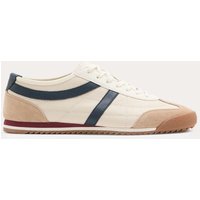 M&S Slimline Leather Trainers Natural Mix