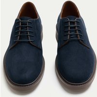M&S Suedette Derby Shoes Navy