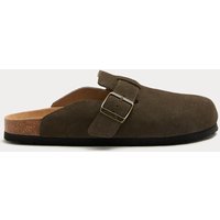 M&S Suede Corkbed Mule Khaki