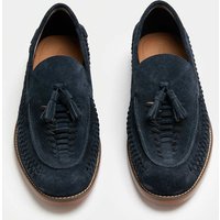 M&S Suede Slip On Loafers Navy