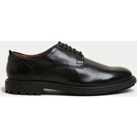 M&S Wide Fit Heritage Leather Derby Shoes Black