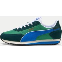 Puma St Miler Rise Suede Trainers Green Mix
