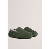 Ted Baker Suede Moccasin Slippers Khaki