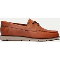 Timberland Grafton Bay Leather Boat Shoes Dark Orange