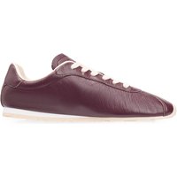 Tommy Hilfiger Leather Low Profile Runner Trainers Burgundy