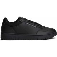 Tommy Hilfiger TH Basket Core Leather Trainers Black