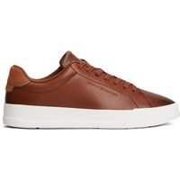 Tommy Hilfiger TH Court Core Leather Trainers Tan