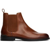 Tommy Hilfiger Corporate Leather Chelsea Boots Tan