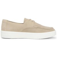Tommy Hilfiger Suede Casual Stitch Toe Hybrid Boat Shoes Natural