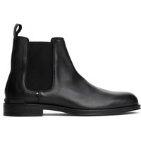 Tommy Hilfiger Corporate Leather Chelsea Boots Black